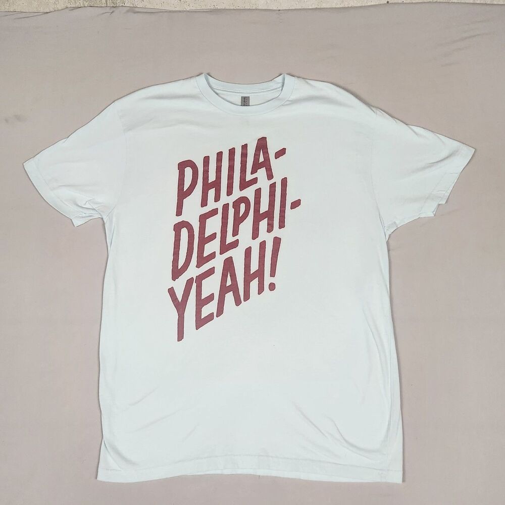 Philadelphia Yeah Graphic T Shirt Next Level Apparel White Large